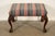 English Baker Furniture Historic Charleston Chippendale Carved Mahogany Stool or Ottoman For Sale - Image 3 of 11