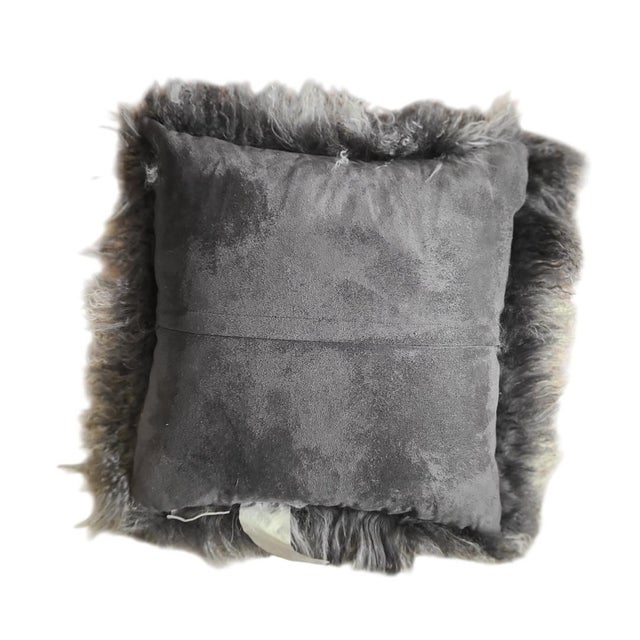 Mon Chateau Pair of Tibetan Lamb Fur Throw Pillows For Sale - Image 4 of 6