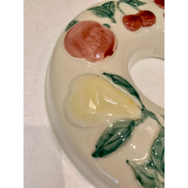 Vintage Hartstone Pottery Large Round Ceramic Ring Mold Wall Art For Sale - Image 4 of 8