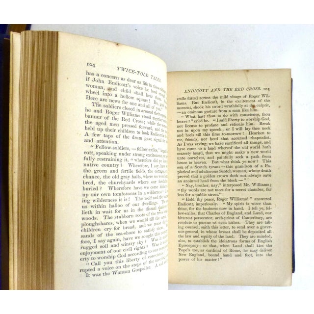 Paper A Smalll Pair of 1865 Hawthorne 'Twice Told Tales' Books For Sale - Image 7 of 8