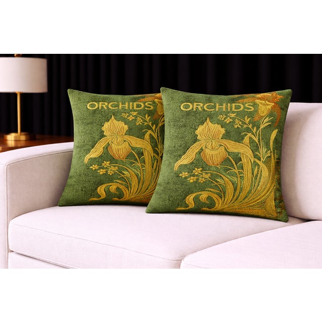 Exquisite Luxury Arts & Crafts Sofa Cushions / Pillows Cover Only For Sale - Image 4 of 5