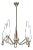 Maison Arlus, Brass and White Opaline Chandelier Mid-Century France For Sale