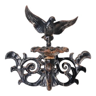 1950s Mid-Century French Cast Iron Sconce Depicting a Bird For Sale