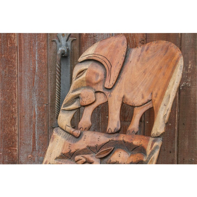 Boho Chic Late 20th Century African Tribal Elephant Chair For Sale - Image 3 of 13