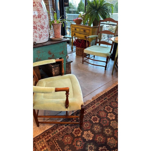 1960s Pair of Vintage Occasional Chairs With Down Pillows With Designer Fabric For Sale - Image 4 of 5