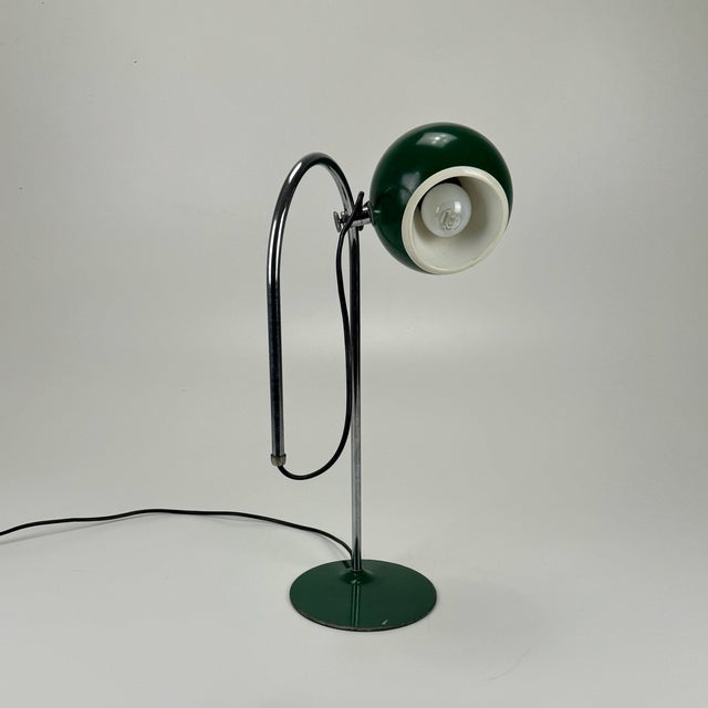 Mid-Century Modern Green Eyeball Desk Lamp, Italy, 1970s For Sale - Image 4 of 9