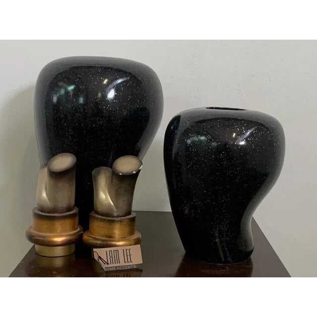 Decorated Vases from Lam Lee Group, 1980s, Set of 2 For Sale - Image 6 of 10