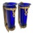 Antique Late 19th Exquisite Louis Philippe French Wall Sconces With Sèvres-Style Cobalt Blue Glass Vases Gilded Ormolu Mounts, a Pair For Sale