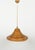 Mid-Century Rattan and Brass Chandelier attributed to Vivai Del Sud, Italy, 1970s For Sale - Image 6 of 8