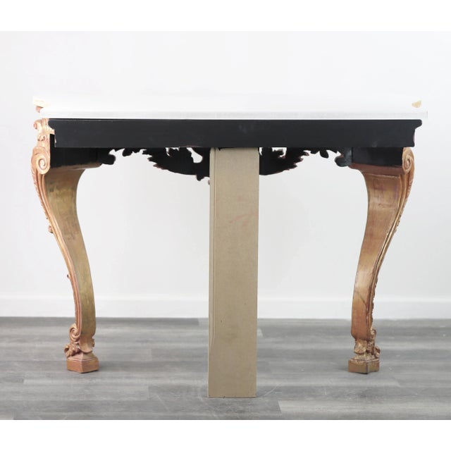 20th Century French Louis XV Rococo Style Side Table and Console Table For Sale - Image 9 of 10