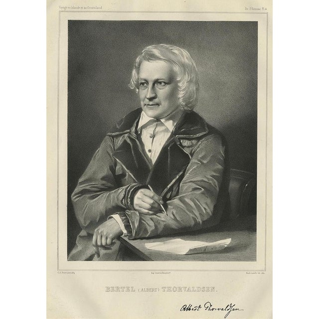 19th Century After Jensen, Portrait of Bertel Thorvaldsen, Danish Neoclassical Sculptor, 1842, Print For Sale - Image 5 of 10