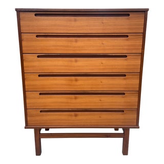 Nils Jonsson for Hjn Møbler Danish Teak Tallboy With Refinished Top For Sale