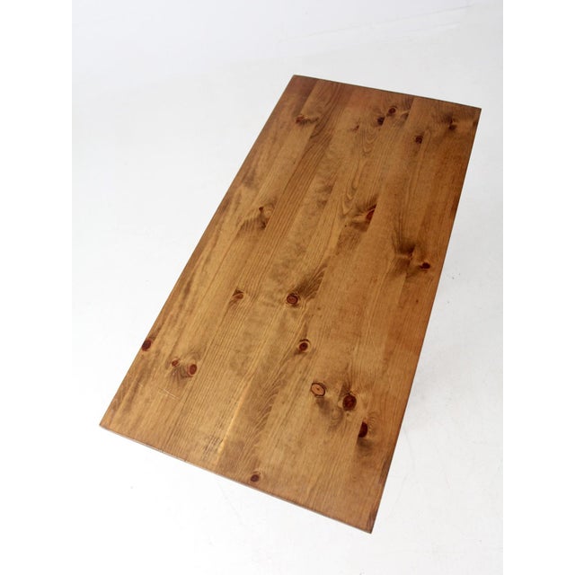 Antique Singer Iron Base Table With Wood Top For Sale - Image 4 of 15