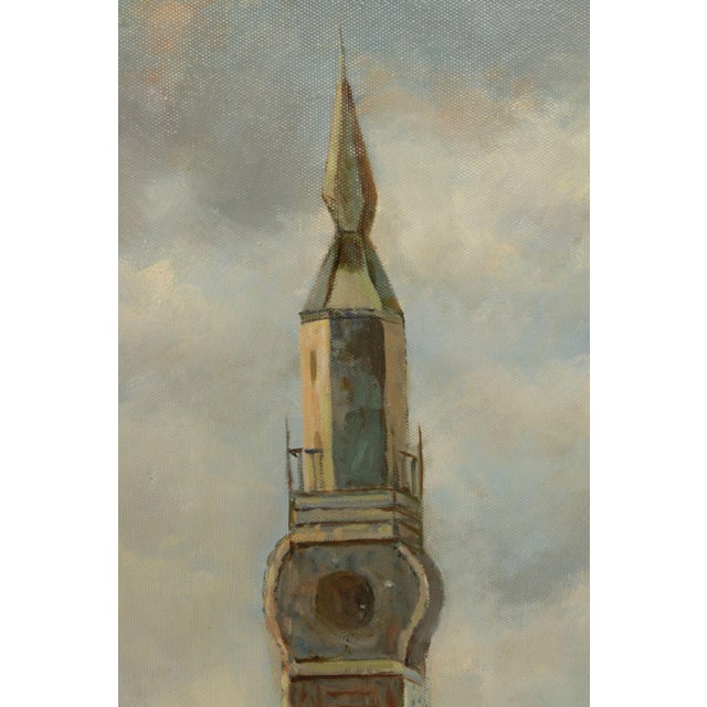 Italian Village Scene Oil Painting, Signed For Sale - Image 9 of 12