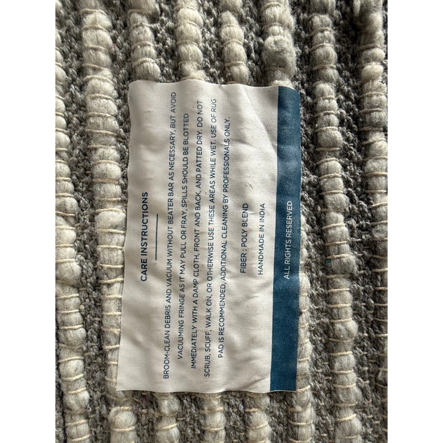 Textile 11ft 9in × 14ft 7in Exquisite Rugs Arlow Collection Handwoven Textured Poly Blend Area Rug For Sale - Image 7 of 12