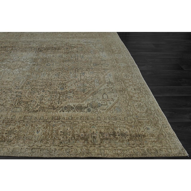 1970s Vintage Persian Handmade Wool Cotton Orange Area Rug For Sale In San Francisco - Image 6 of 11