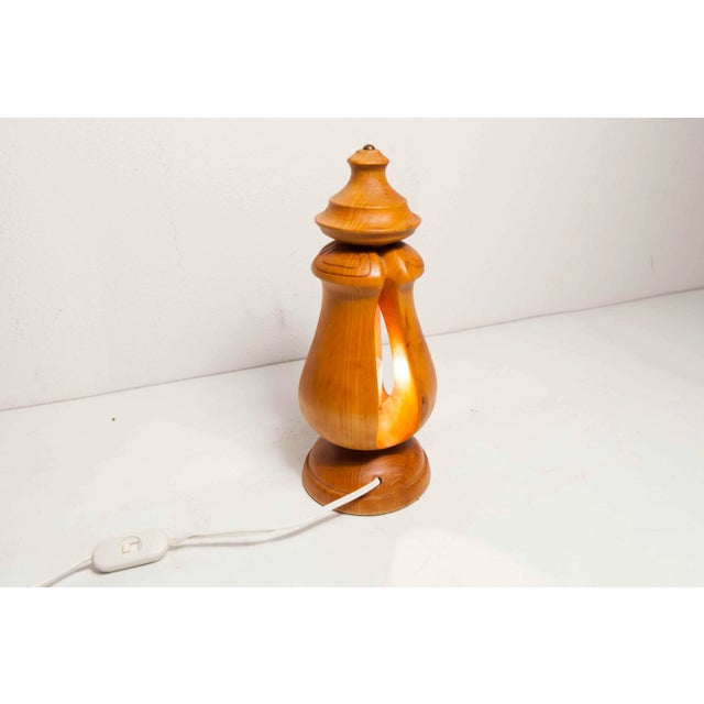 Solid Wood Table Lamp, 1960s For Sale - Image 10 of 18