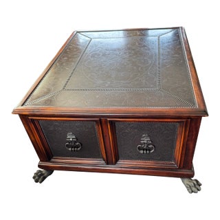 Vintage Regency Attributed to Theodore Alexander Hammered Vine Coffee Table - 2950 For Sale