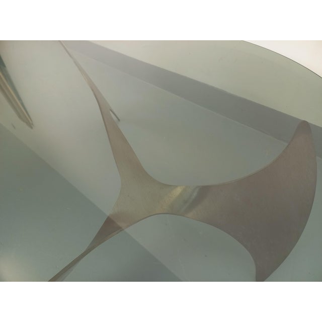 Vintage Propeller Coffee Table in Steel and Smoked Glass by Knut Hesterberg, 1960s For Sale - Image 12 of 15