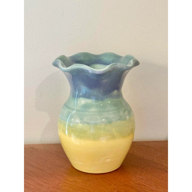 Colorful Scalloped Vase For Sale - Image 4 of 8
