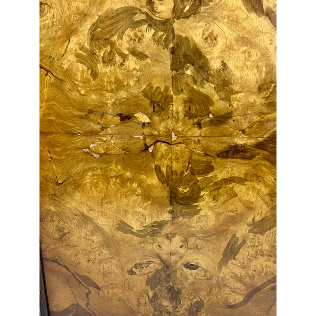 Mid 20th Century English Art Deco Book-Matched Burl Walnut Wardrobe For Sale - Image 11 of 13