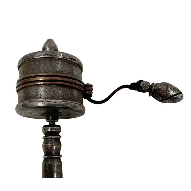 Tibetan Buddhist Handcrafted Handheld Spinning Prayer Wheel For Sale - Image 4 of 7