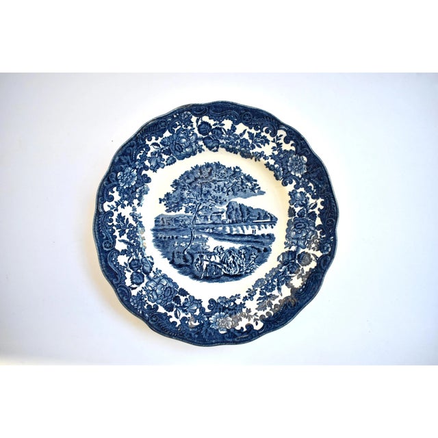 Victorian Royal Worcester Blue & White Plates - Set of 4 For Sale - Image 3 of 9