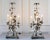 Mid 20th Century Pair Of Italian Candelabra 20th Century Silver-leaf Wrought Iron Foliate Lamps For Sale - Image 5 of 15