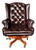 Luxury Brown Leather Tufted Executive Office Chair – Traditional Chesterfield Style For Sale