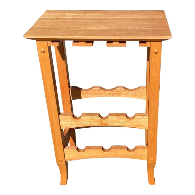 Vintage Wine Rack With Storage for Glasses From Thailand For Sale