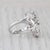 1940s Vintage 1.41ctw Diamond Cluster Ring 14k White Gold Heart Accents Size 5.5 For Sale - Image 5 of 8