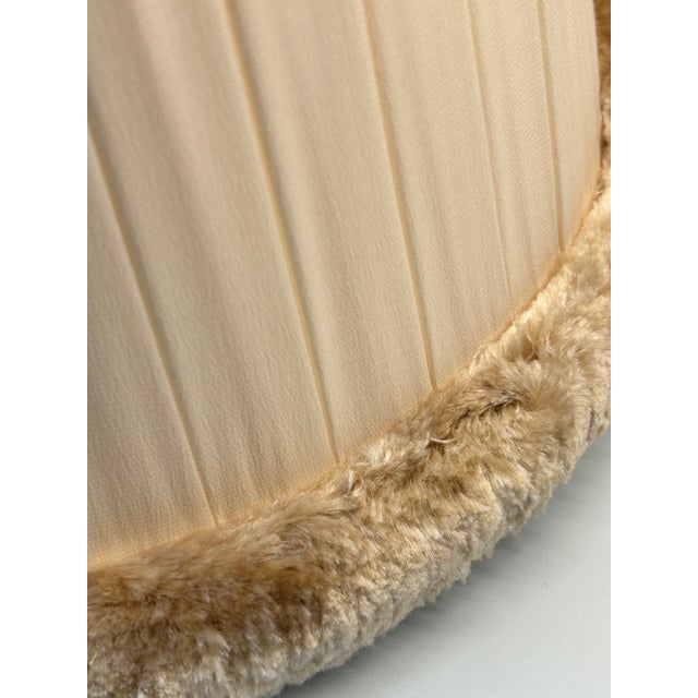 2010s Pair of Baby Pink Lampshades With Caterpillar Trim For Sale - Image 5 of 7