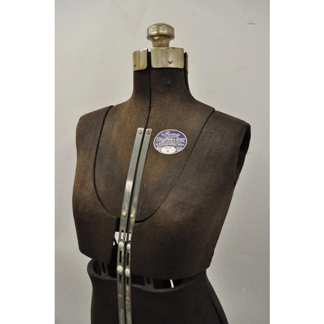 Vintage Acme Adjustable Cast Iron Collapsible Dress Form Mannequin Size A For Sale - Image 4 of 10