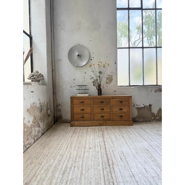 Pine Craft Cabinet with Drawers, 1950s For Sale - Image 3 of 18