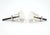 Traditional Pair of Vintage 0.937 In. Hexagon Glass Cabinet Knobs For Sale - Image 3 of 4