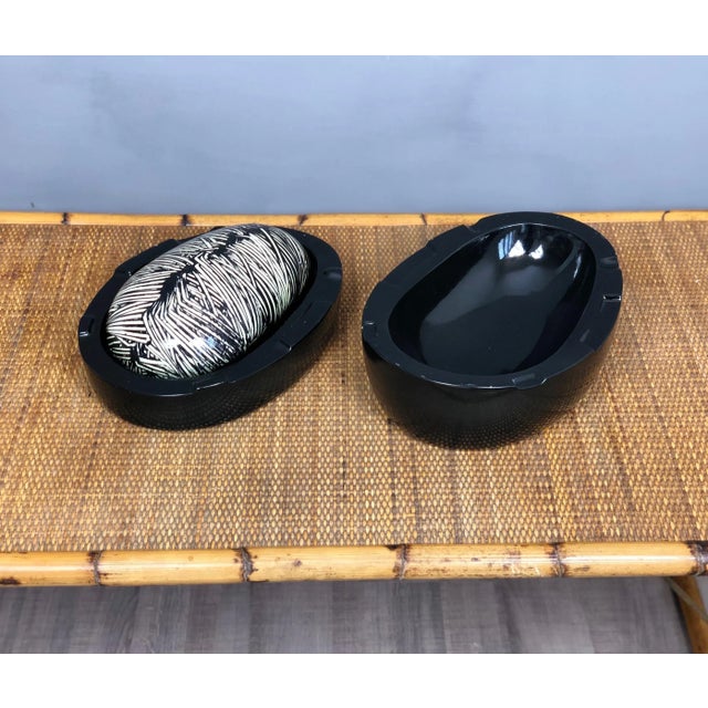 Lacquered Ceramic Sculpture by Emilio Scanavino, Italy, 1974 For Sale - Image 4 of 13