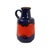 1970s Blue and Orange Fat Lava Vase from Scheurich Keramik, West Germany, 1960s For Sale - Image 5 of 11