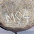 Tan Natural Stone Sculpture With Metal Stand - Unique Engraved Art Piece For Sale - Image 8 of 8