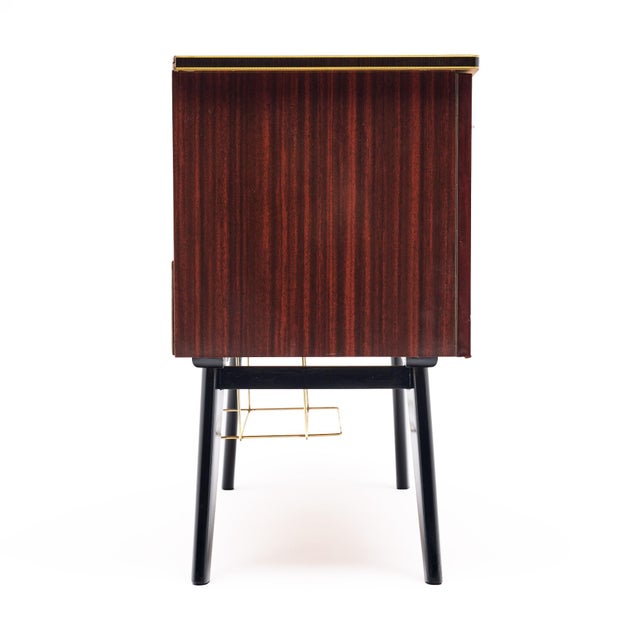 Ebony Period Mid-Century Modern, French Bar Cabinet, 1950 For Sale - Image 8 of 9