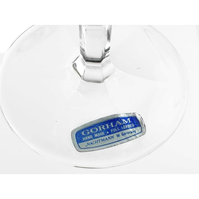 Gorham Mid 20th Century Gorham by Nachtmann W. Germany "King Edward" Cut Crystal Wine Goblets - Set of 9 For Sale - Image 4 of 4