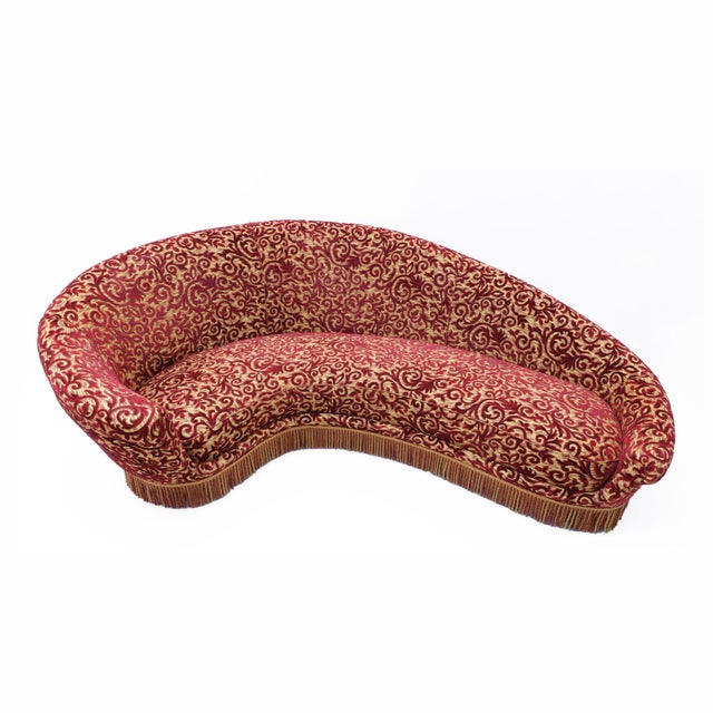 Mid-Century Modern Mid-Century Modern Italian Curved Sofa by Federico Munari, 1950s For Sale - Image 3 of 12