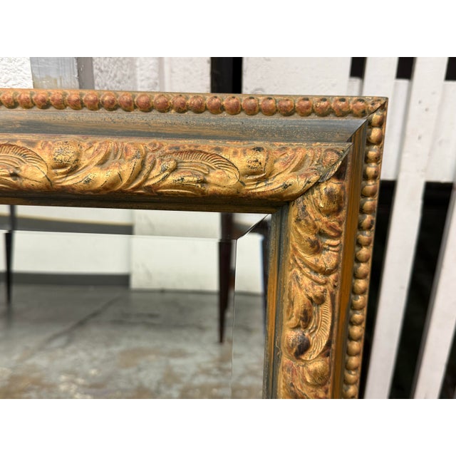 Wood Custom Design Horizontal Carved Frame Wall Mirror For Sale - Image 7 of 12