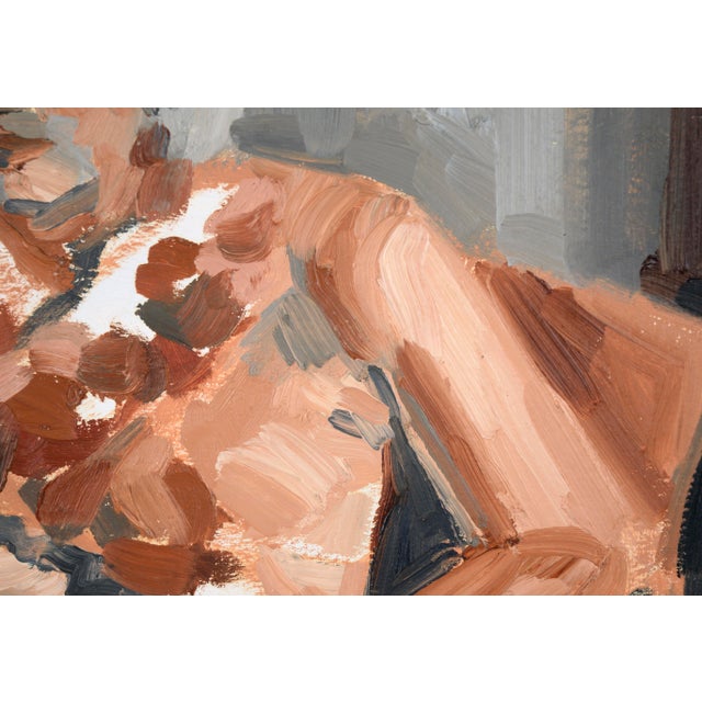 Seated Nude Woman Bay Area Figurative School Abstract Expressionist by Heather Speck For Sale - Image 4 of 7