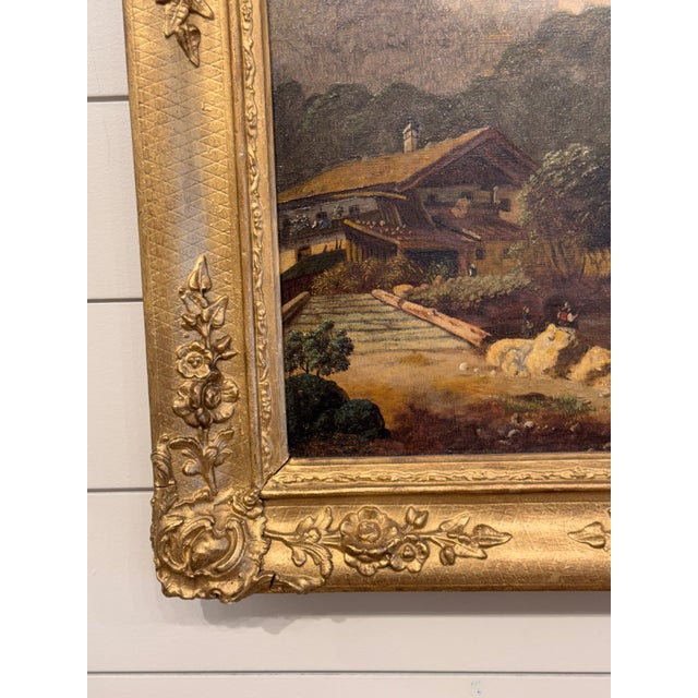 19th Century Oil "Fishing by the Lodge" For Sale In Nashville - Image 6 of 9