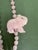 Long Vintage Rose Quartz Knotted Necklace With Carved Elephant For Sale - Image 4 of 5