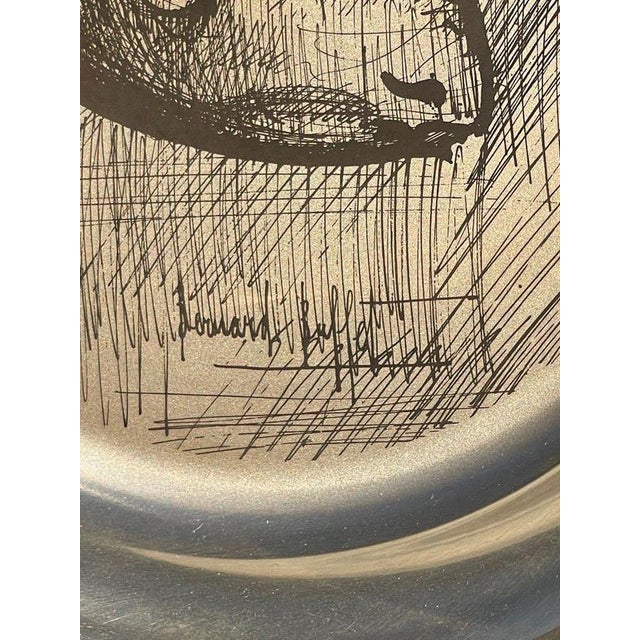 1970s Silver Rhinoceros Plate by Bernard Buffet, 1977 For Sale - Image 5 of 11