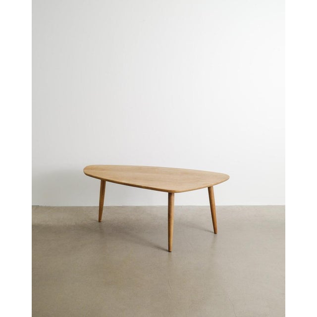Danish Sculptural Free-Form Oak Coffee Table, 1960s For Sale - Image 6 of 6