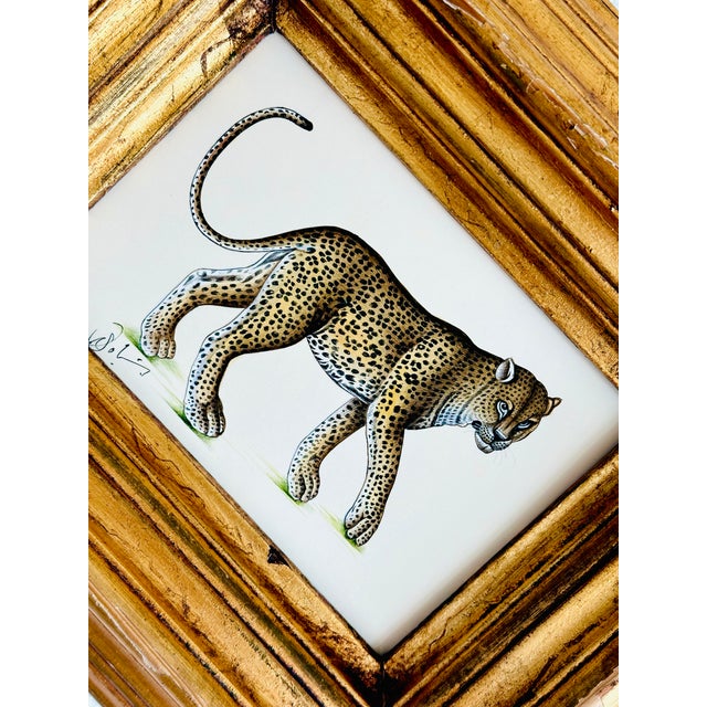 A beautifully detailed hand-painted leopard, created by our master artists using fine acrylics and natural pigments. The...