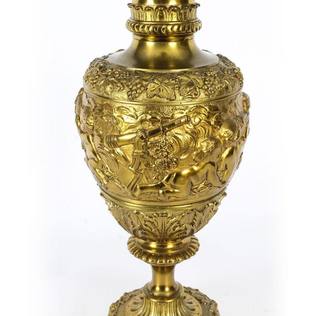 Metal 19th Century Renaissance Revival Gilt Bronze Table Lamp For Sale - Image 7 of 18