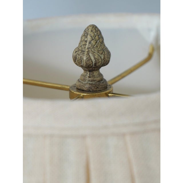 1990s Ethan Allen Pineapple Form Table Lamp W. Shade For Sale In Philadelphia - Image 6 of 10